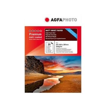 Papier photo A4 AgfaPhoto finition Mat 220g Jet d'encre - AP22020A4MDUO