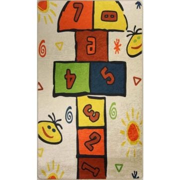 Tapis - MARELLE - Multicolore - 120x160 cm - Antidérapant - Lavable en machine