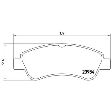 BREMBO Kit de Plaquettes de frein P61066 - 4 pièces