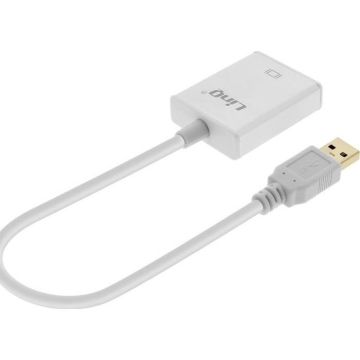 Câble USB 3.0 vers HDMI Femelle Adaptateur Vidéo Full HD Argent - LinQ Gris