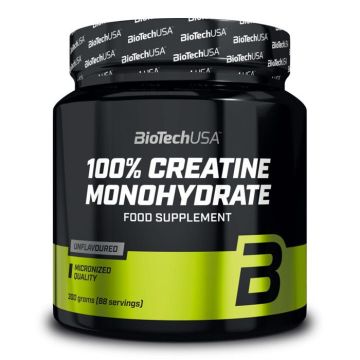 Créatine BioTech USA - 100% Creatine Monohydrate - Saveur neutre 300g