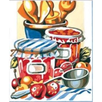 Kit Canevas Confiture 14 x 18 cm Pénélope Blanc Petits Trous