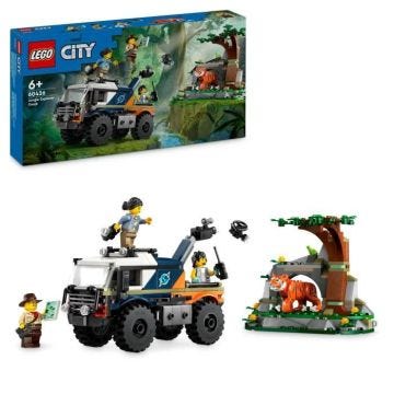LEGO® City 60426 Le camion tout-terrain de l explorateur de la jungle, jouet enfant 6 ans