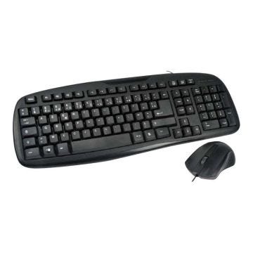 Ensemble clavier et souris MCL - ACK-2012/N - USB - AZERTY - Noir