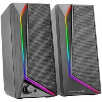 Haut-Parleurs Gaming - MARS GAMING - MS72 - 15W - Éclairage RGB Flow - Plug&Play USB et Jack