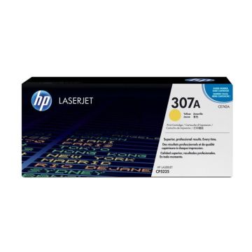 Cartouche de toner Jaune HP 307A (CE742A) authentique pour imprimantes HP Color LaserJet CP5225