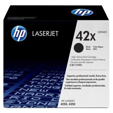 Cartouche de toner Noir HP 42X grande capacitÃ© - pour LaserJet 4250/4350