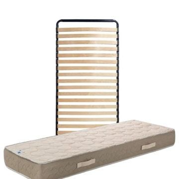 matelas face de contact latex 90x200 cm - Soutien Trs Ferme - Tissu 100 Coton - Livr avec Sommier et Pieds