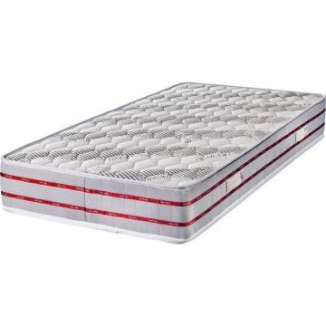 Matelas + Alèse 120x190 x 21,5 cm - Ferme - Tissu Bambou - Mousse 35 Kg-m3 Haute Résilience - 5 Zones de Confort