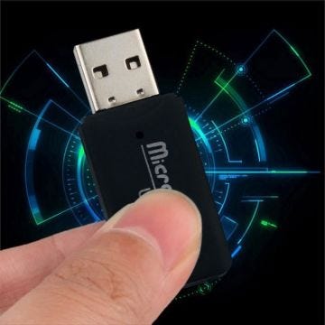 2PCS USB 2.0 Micro SD SDHC TF carte mémoire flash lecteur Mini adaptateur pour ordinateur portable @soko1881