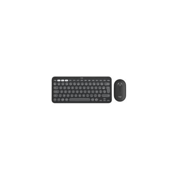 Ensemble clavier et souris - Logitech - Pebble 2 Combo - Sans fil - Bluetooth - Azerty