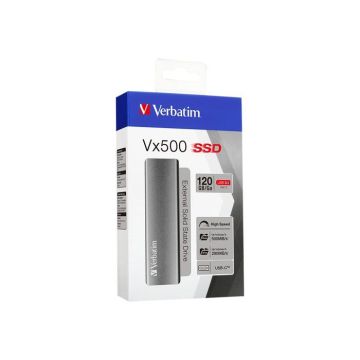 Disque SSD Verbatim VX500 External SSD USB 3.1 G2 480 Go - Gris
