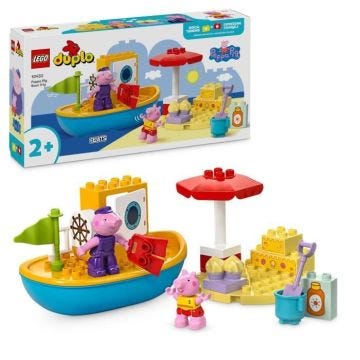 LEGO® DUPLO® 10432 Le Voyage en Bateau de Peppa Pig - Set de Jeu de Bain pour Tout-petits