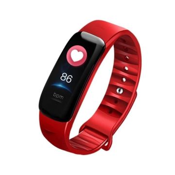 Bracelet Connecté Sport compatible Android et iOs Étanche Ip67 Rouge YONIS