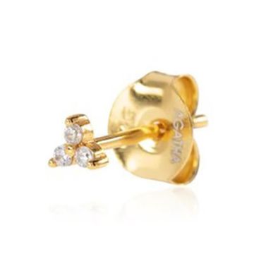 Boucles d'oreilles femme - Agatha - Piercing puce Agatha Minpunta doré - Couleur de la matière:Jaune