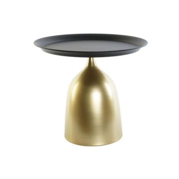 table d'appoint 50 x 50 x 43,5 cm noir doré métal