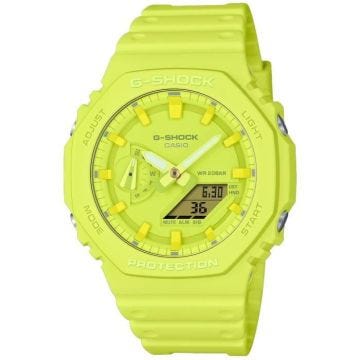 Montre sportive - Casio - GA-2100-9A9ER - Plastique jaune - 20 bar - 45 mm diamètre
