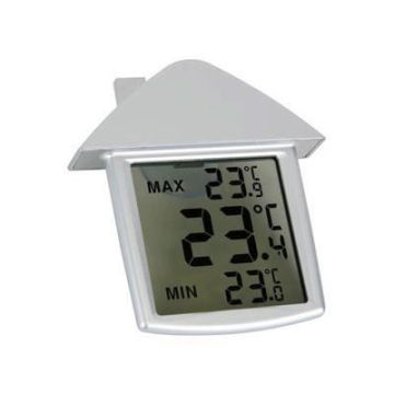 Thermomètre de fenetre transparent avec indication