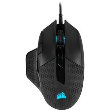 CORSAIR Souris Gamer Optique FPS/MOBA NIGHTSWORD RGB  Tunable - Rétroéclairage LED RGB - 18 000 DPI - Noir (CH-9306011-EU)