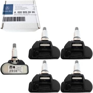 Capteur de pression des pneus - SCHRADER - TPMS - Compatible MERCEDES - Préprogrammé - 4 pièces