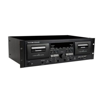 Tascam 202MKVII - Double platine cassette au format rack 3U avec fonction lecture/enregistrement, port USB-B, sortie casque, entrée