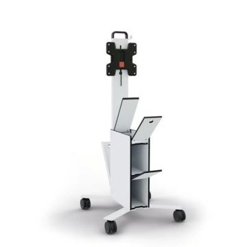 Support TV mobile pour écran plat de 19 à 43' - DURABLE - Coworksation - Blanc