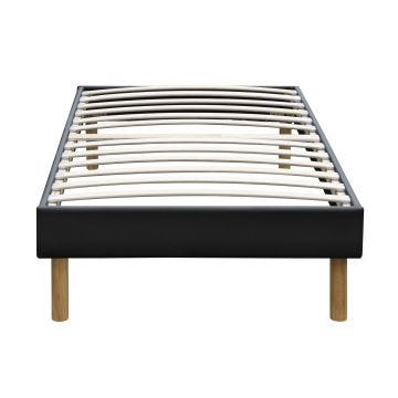 Sommier Tapissier - - gregory - 2 x 13 lattes en placage multiplis Peuplier - Noir - 120x200 cm