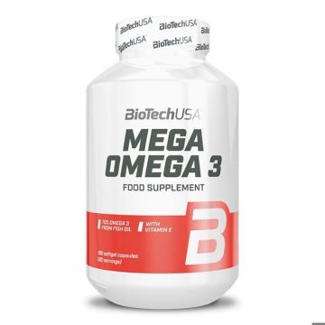 Oméga 3 BioTech USA - Mega Omega 3 - 180 Capsules molles