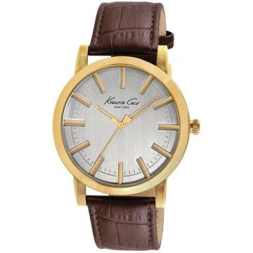 Montre - KENNETH COLE - SLIM IKC8043 - Cuir Marron - Quartz - Analogique