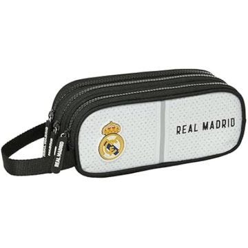 Safta Real Madrid Trousse Triple Fermeture éclair, idéale pour Enfants de 5 à 14 Ans, Confortable et Polyvalente, qualité et