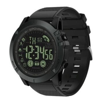 Montre Connectée Sport Étanche IP68 Bluetooth Alarme Podomètre Lumineuse Noir YONIS