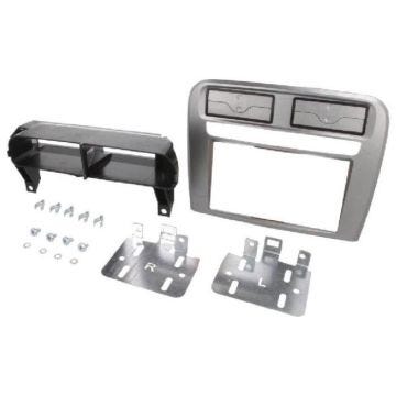 Facade autoradio 2DIN - ADNAUTO - Fiat Grande Punto/Linea - Argent - Compatible - Design moderne