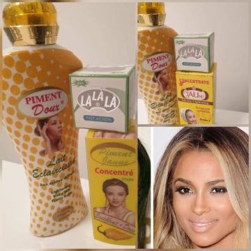 Lot lait éclaircissant piment doux, concentré piment jaune ,crème très éclaircissant visage lala claire
