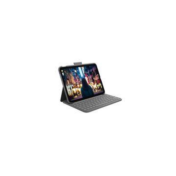 Logitech Etui clavier intégré Slim Folio pour iPad 10e génération Gris Oxford - 5099206107441