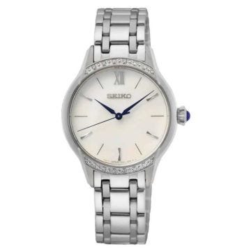 Montre Femme Seiko - SRZ543P1 - Bracelet en Acier Inoxydable Argent - Cadran Nacre - Etanche 5 ATM