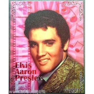 Plaque publicitaire - Elvis Aaron Presley - Affiche en métal - USA - 40x30cm