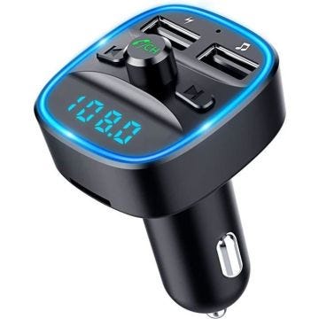 Transmetteur FM Bluetooth, Bluetooth Lecteur MP3 Adaptateur Radio sans Fil