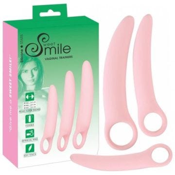 Set de 3 godes en Silicone Smile - mixte / adulte Rose