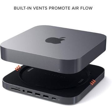 HUB USB-C - SATECHI - Mac Mini - Aluminium - Station d'accueil - Gris