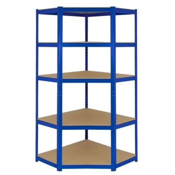 Rayonnage d'Angle T-Rax Bleu 90cm x 45cm x 180cm