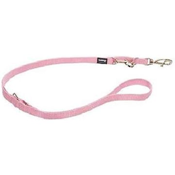 Laisse multiposition - RED DINGO - Correa ajustable - Couleur rose - Pour chien - 6 utilisations possibles