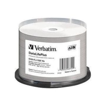 Lot de 50 DVD-R DataLifePlus Professional - VERBATIM - 4.7 Go 16x - Blanc