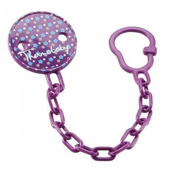 THERMOBABY Attache sucette clip - Prune monstre