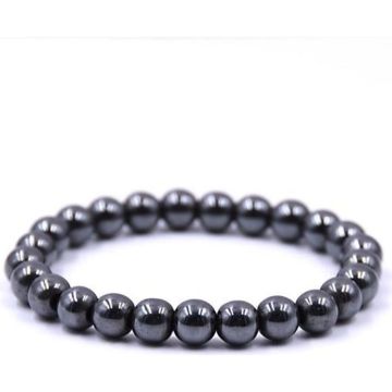 Bracelet en Hématite. Fortifie et purifie. Livraison gratuite Noir