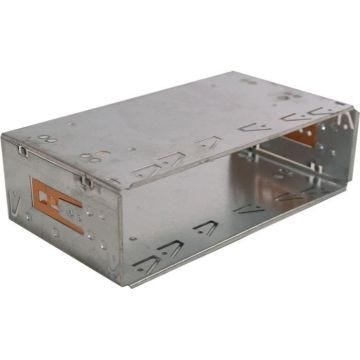 Cage métallique universelle - JVC - Autoradio - Couleur gris - Utilisation voiture - Universel