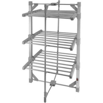 Etendoir à Linge électrique Chauffant 220W Séchoir à Linge Compacte Pliable