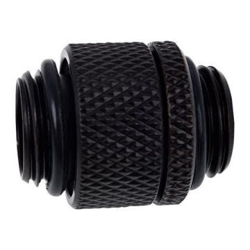 Alphacool Eiszapfen Connector Series Double-Threaded Raccord pour système de refroidissement par liquide noir profond