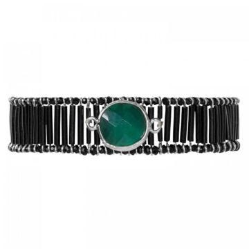 Bracelet - Hipanema - Manchette Hipanema Youpi Black M - Couleur de la matière:Gris