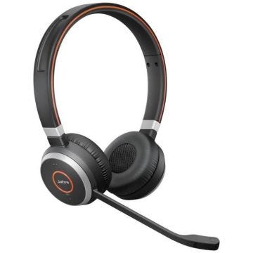 Casque supra-auriculaire Bluetooth Jabra Evolve 65 Second Edition - UC, sans fil, noir, réduction de bruit