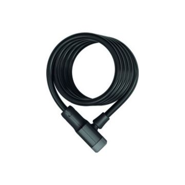 ABUS Antivol-Spiral à clé pour vélo Primo 5510K - 180cm - Noir + Support Universel Snap Cage
